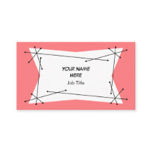 Dazzle Plaque Pink visitekaartje