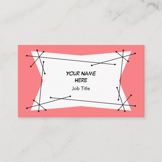 Dazzle Plaque Pink visitekaartje (Voorkant)