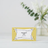 Dazzle Plaque Yellow visitekaartje (Staand voorkant)