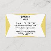 Dazzle Plaque Yellow visitekaartje (Achterkant)