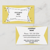 Dazzle Plaque Yellow visitekaartje (Voorkant / Achterkant)