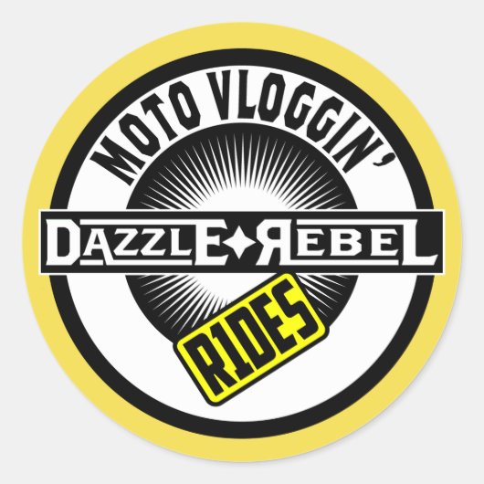 Dazzle Rebel Rides Sticker (Voorkant)