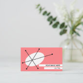 Dazzle Roze visitekaartje terug (Staand voorkant)