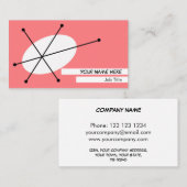 Dazzle Roze visitekaartje terug (Voorkant / Achterkant)