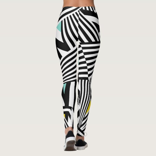 Dazzle Sazzle Leggings  Black/White Colour Touch (Achterkant)