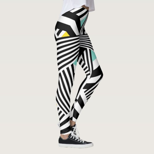 Dazzle Sazzle Leggings  Black/White Colour Touch (Rechts)