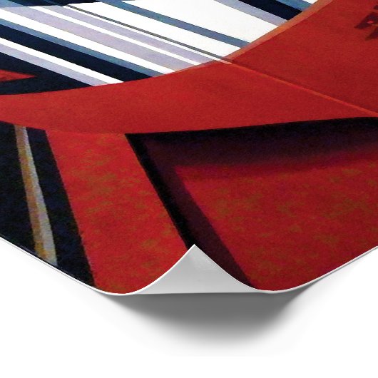 Dazzle-schepen in Drydock in de Abstracte kunst va Poster (Hoek)