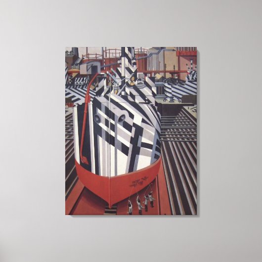 Dazzle-ships in Drydock verpakte canvas print (Voorkant)