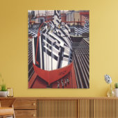 Dazzle-ships in Drydock verpakte canvas print (Insitu (Woonkamer))