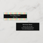 Dazzle Stripe Classic black skinny Mini Visitekaartje (Voorkant / Achterkant)