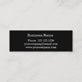 Dazzle Stripe Classic black skinny Mini Visitekaartje (Achterkant)