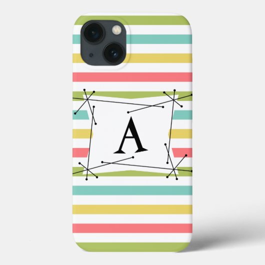 Dazzle Stripe Classic 'Monogram' iPad Mini hoesje (Achterkant)