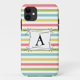 Dazzle Stripe Classic 'Monogram' iPhone case