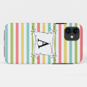 Dazzle Stripe Classic 'Monogram' iPhone case (Achterkant (horizontaal))