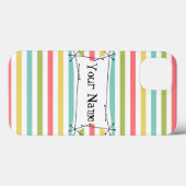 Dazzle Stripe Classic Name iPad Mini verticaal Case-Mate iPhone Case (Achterkant (horizontaal))