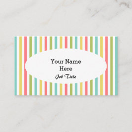Dazzle Stripe Classic visitekaartje ovaal wit