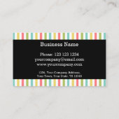 Dazzle Stripe Classic visitekaartje zwart (Achterkant)