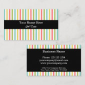 Dazzle Stripe Classic visitekaartje zwart (Voorkant / Achterkant)