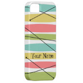 Dazzle Stripe 'Naam' iPhone hoesje (Back/Rechts)
