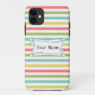 Dazzle Stripe Naam Klassieke iPhone hoesje vertica