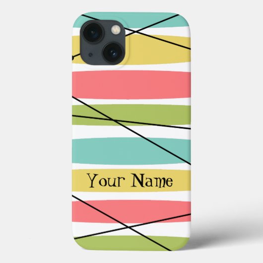 Dazzle Stripe 'Name' iPad case (Achterkant)