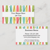 Dazzle Stripe visitekaartje wit (Voorkant / Achterkant)