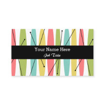 Dazzle Stripe visitekaartje zwart