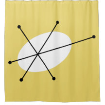 Dazzle Yellow douchergordijn