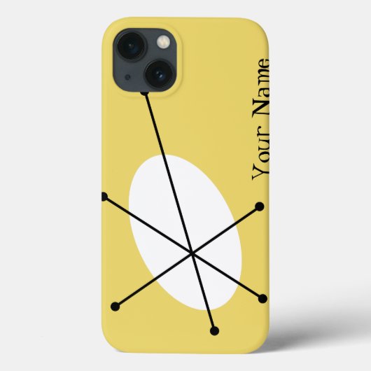 Dazzle Yellow "Jouw naam" iPad-draagtas Case-Mate iPhone Case (Achterkant)