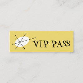 Dazzle Yellow "VIP PASS" visitekaartje skinny