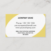 Dazzle Yellow visitekaartje (Achterkant)