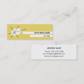 Dazzle Yellow visitekaartje skinny white (Voorkant / Achterkant)