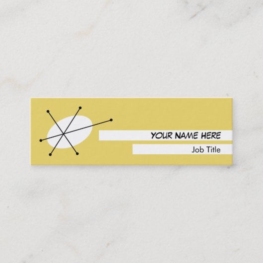 Dazzle Yellow visitekaartje skinny white (Voorkant)