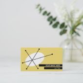 Dazzle Yellow visitekaartje zwart terug (Staand voorkant)