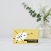 Dazzle Yellow visitekaartje zwart terug (Staand voorkant)