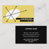 Dazzle Yellow visitekaartje zwart terug (Voorkant / Achterkant)