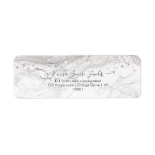 Dazzled Bluxh Roze Confetti Marmer PixDezines Etiket