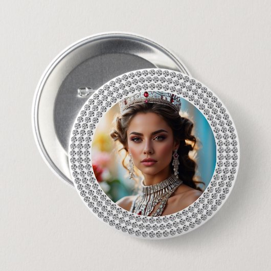 Dazzled Dreams Pageant Button Fotopin (Voorkant /achterkant)