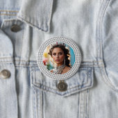 Dazzled Dreams Pageant Button Fotopin (In situ)