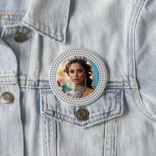 Dazzled Dreams Pageant Button Fotopin (In situ)