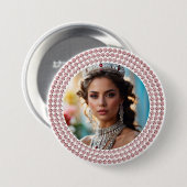 Dazzled Dreams Pageant Button Photo Pin (Voorkant /achterkant)