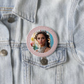 Dazzled Dreams Pageant Button Photo Pin (In situ)