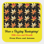 Dazzling Autumn Crisp Whimsical Vierkante Sticker (Voorkant)