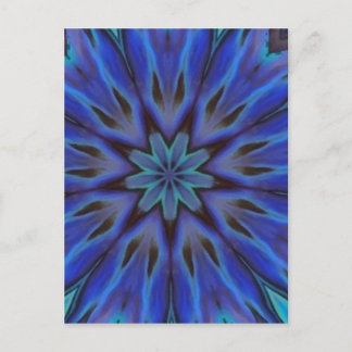 Dazzling Blue Abalone Moeder van Pearl Mandala Briefkaart