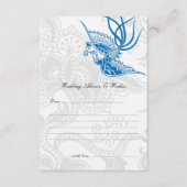 Dazzling Blue Bird & Floral Weddenschap Cards Advieskaart (Voorkant)