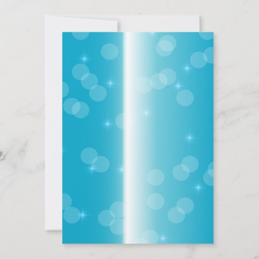 Dazzling Blue Edelsteen Sweet 16 Celebration Kaart (Achterkant)