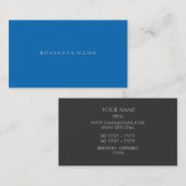 Dazzling Blue Elegant Visitekaartje (Voorkant / Achterkant)