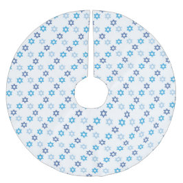 Dazzling Blue en White Jewish Star van David Kerstboom Rok