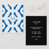 Dazzling Blue Geometric Pattern Visitekaartje (Voorkant / Achterkant)