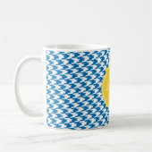 Dazzling Blue Houndstooth Monogram Mok (Links)